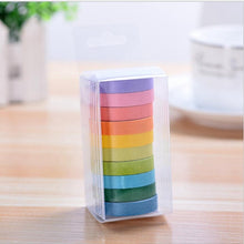 Load image into Gallery viewer, 10Pcs/Lot Macarons Masking Washi Tape Set DIY Craft Decor Scrapbooking Tape for Diary Album Stationery School Supplies 10color