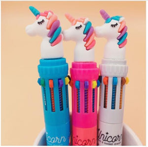 Dream Unicorn 10 Colors Chunky Ballpoint Pen School Office Supply Gift Stationery Papelaria Escolar