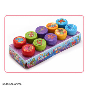Round Multicolor Fun 10 Pcs Cute Panda Child DIY Scrapbook Kids Stamp Cartoon Rubber Stamps Scrapbooking Reward Toy